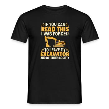 Excavatrices Conducteurs d’excavatrices Opérateurs de pelles - T-shirt homme - noir - Devant - AI Model Male 178 light (178cm)