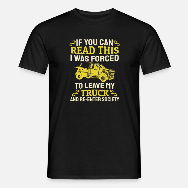 Abschleppwagen Abschleppdienst Abschlepper - Männer T-Shirt - Schwarz
