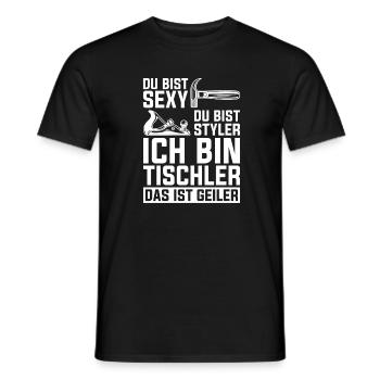 Zimmermann Tischler Schreiner - Männer T-Shirt - Schwarz - Vorne - AI Model Male 178 light (178cm)