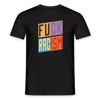 Anti Rassismus - Männer T-Shirt - Schwarz - Vorne - AI Model Male 178 light (178cm)