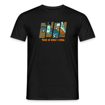 Skateboard Skateboarder Skater - Männer T-Shirt - Schwarz - Vorne - AI Model Male 178 light (178cm)