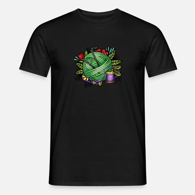 Stricken - Männer T-Shirt - Schwarz