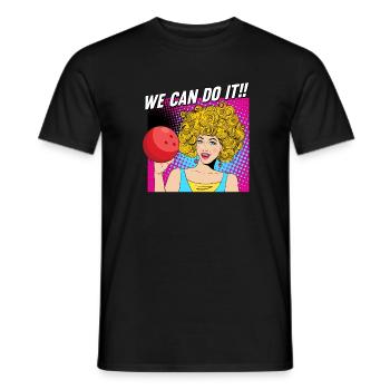 Bowling - Männer T-Shirt - Schwarz - Vorne - AI Model Male 178 light (178cm)