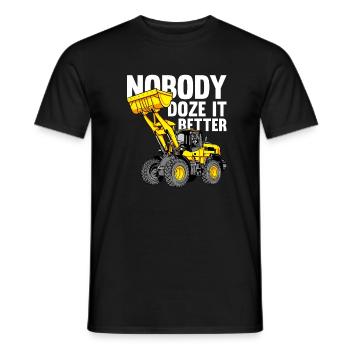 Bulldozer bulldozer crawler - Men's T-Shirt - black - Front - AI Model Male 178 light (178cm)