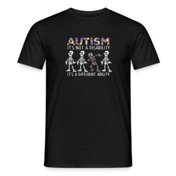 Autism Autistic - Men's T-Shirt - black - Front - AI Model Male 178 light (178cm)