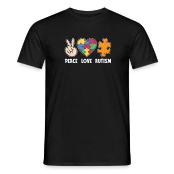 Autism Autistic - Men's T-Shirt - black - Front - AI Model Male 178 light (178cm)