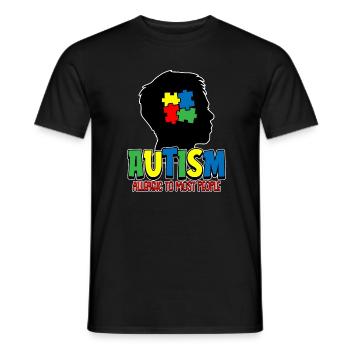 Autism Autistic - Men's T-Shirt - black - Front - AI Model Male 178 light (178cm)