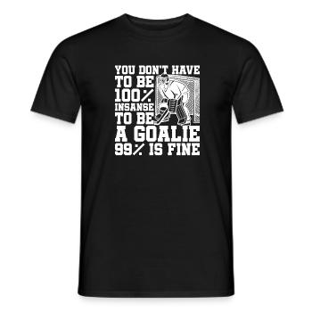 Eishockey Ice Hockey Torwart Torhüter Tormann - Männer T-Shirt - Schwarz - Vorne - AI Model Male 178 light (178cm)
