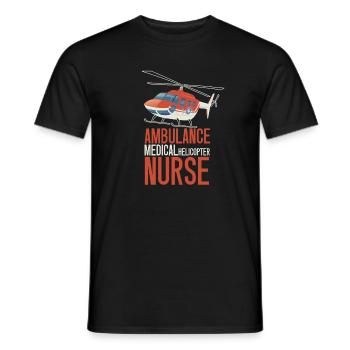 Helicopter Helicopter Pilot Heli - Men's T-Shirt - black - Front - AI Model Male 178 light (178cm)