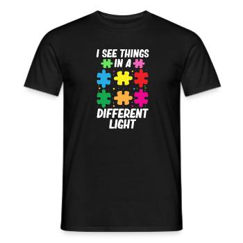 Autism Autistic - Men's T-Shirt - black - Front - AI Model Male 178 light (178cm)