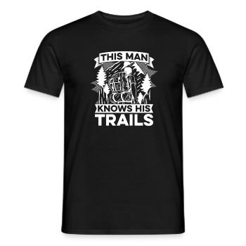 Randonnée Trekking Randonneurs - T-shirt homme - noir - Devant - AI Model Male 178 light (178cm)