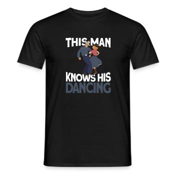 Line Dance Line Dancing - Men's T-Shirt - black - Front - AI Model Male 178 light (178cm)