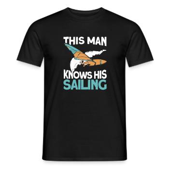 Seglen Segelboot Segler - Männer T-Shirt - Schwarz - Vorne - AI Model Male 178 light (178cm)