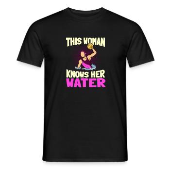Waterpolo - T-shirt homme - noir - Devant - AI Model Male 178 light (178cm)