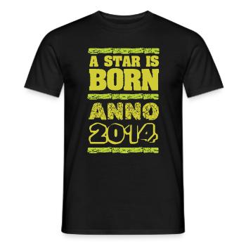 né en 2014 - T-shirt homme - noir - Devant - AI Model Male 178 light (178cm)