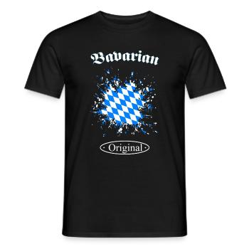 Bayern - Bavaria - Männer T-Shirt - Schwarz - Vorne - AI Model Male 178 light (178cm)