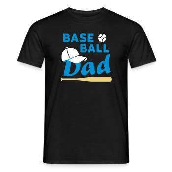 Papa de baseball (balle de jeu, casquette de baseball, baseball sc - T-shirt homme - noir - Devant - AI Model Male 178 light (178cm)