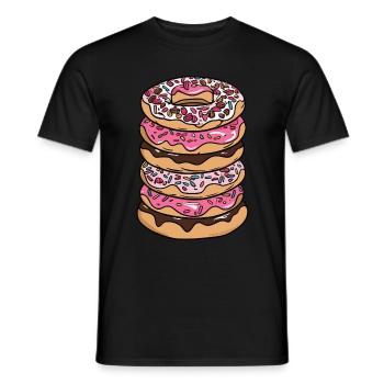 Donut Lover Design - Men's T-Shirt - black - Front - AI Model Male 178 light (178cm)