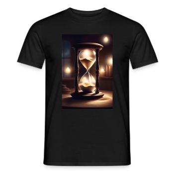 Une vieille machine à chronométrer, un sablier - T-shirt homme - noir - Devant - AI Model Male 178 light (178cm)