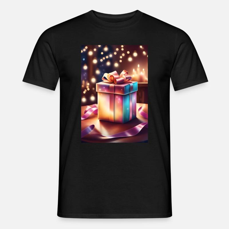 Super süße Weihnachtsgeschenkbox - Männer T-Shirt - Schwarz