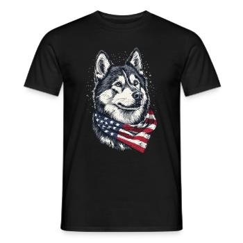 Alaskan Malamute - Männer T-Shirt - Schwarz - Vorne - AI Model Male 178 light (178cm)