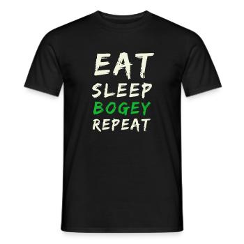 Eat sleep golf repeat - Men's T-Shirt - black - Front - AI Model Male 178 light (178cm)
