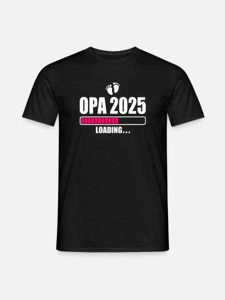 Opa 2025 - Männer T-Shirt - Schwarz