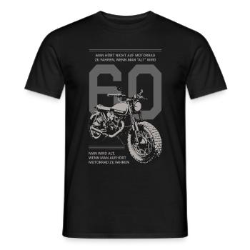 60e anniversaire biker biker cadeau - T-shirt homme - noir - Devant - AI Model Male 178 light (178cm)