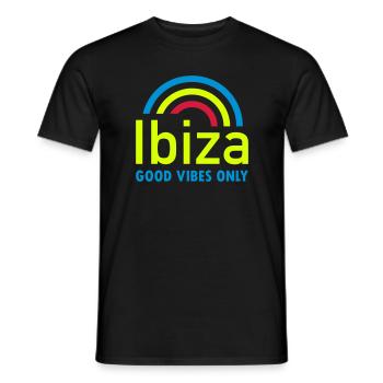 Ibiza, good vibes only (Regenbogen) - Männer T-Shirt - Schwarz - Vorne - AI Model Male 178 light (178cm)
