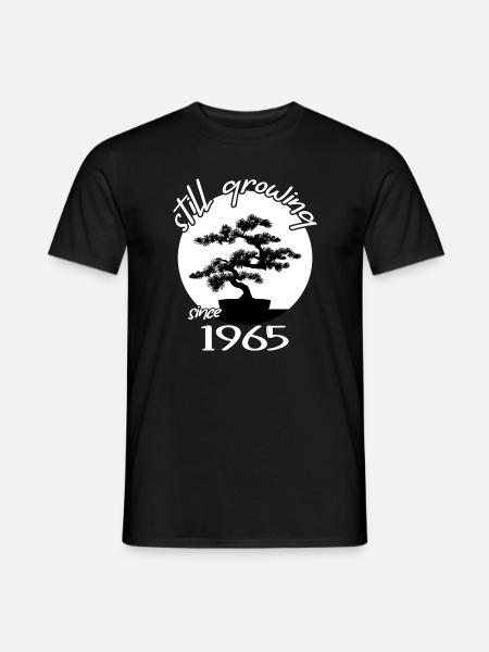 1965 geburtstag bonsai-baum "still growing"nebari - Männer T-Shirt - Schwarz