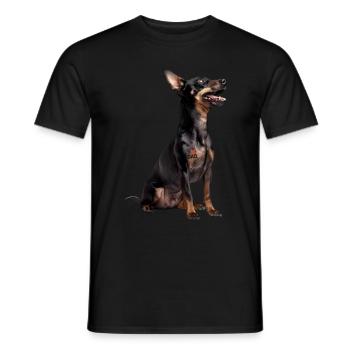 Manchester Terrier Dad Papa - Men's T-Shirt - black - Front - AI Model Male 178 light (178cm)