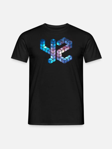 42, Die Antwort, Per Anhalter, Galaxis, Space, - Männer T-Shirt - Schwarz