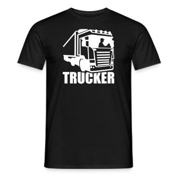 Trucker - T-shirt homme - noir - Devant - AI Model Male 178 light (178cm)