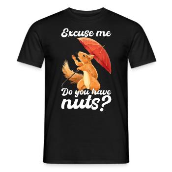 Squirrel Saying Squirrel Lovers Gift - Men's T-Shirt - black - Front - AI Model Male 178 light (178cm)