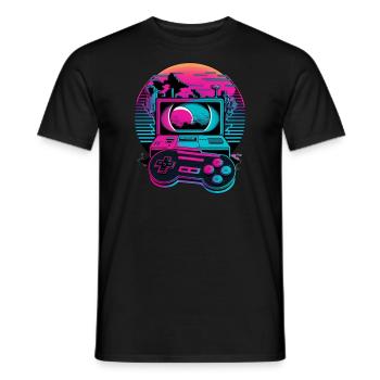 Console Controller Gaming - Men's T-Shirt - black - Front - AI Model Male 178 light (178cm)