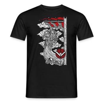 Navire viking Viking Captain Warrior Boat - T-shirt homme - noir - Devant - AI Model Male 178 light (178cm)
