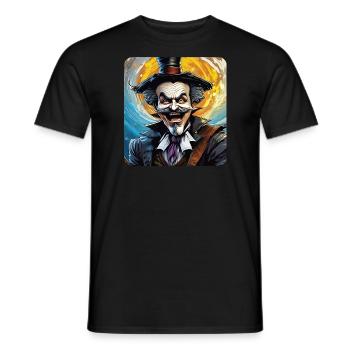 Crazy Man Clown Professeur Joker Madness - T-shirt homme - noir - Devant - AI Model Male 178 light (178cm)