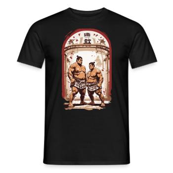 Sumo Ästhetik Japanische Kampfkunst Ringer - Männer T-Shirt - Schwarz - Vorne - AI Model Male 178 light (178cm)
