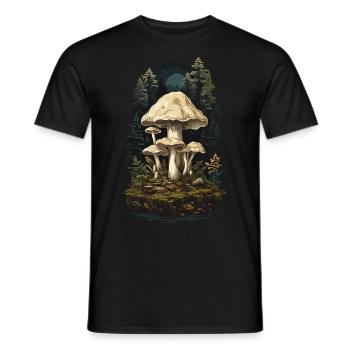 Vintage Bohemian Pilz & Goblincore Pilze Design - Männer T-Shirt - Schwarz - Vorne - AI Model Male 178 light (178cm)