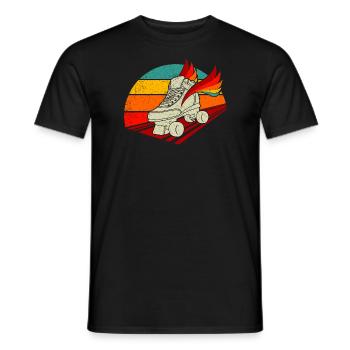 Rétro Patins à roulettes Vintage - T-shirt homme - noir - Devant - AI Model Male 178 light (178cm)