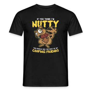 Si vous pensez que je suis fou .. Camping amis - T-shirt homme - noir - Devant - AI Model Male 178 light (178cm)