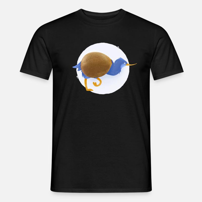 Kiwi - Männer T-Shirt - Schwarz