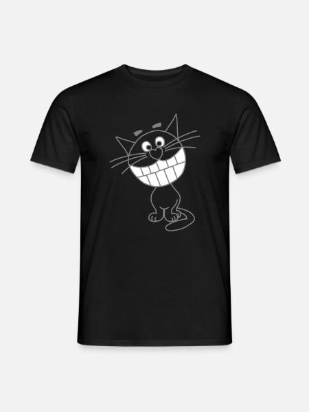 funny smile cat - Men's T-Shirt - black