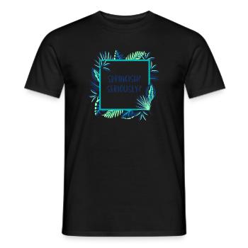 Springish ? Sérieux ? - T-shirt homme - noir - Devant - AI Model Male 178 light (178cm)