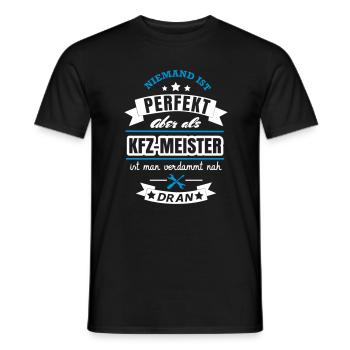 KFZ Meister Spruch Design - Männer T-Shirt - Schwarz - Vorne - AI Model Male 178 light (178cm)