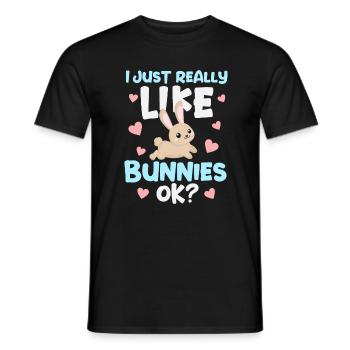 Rabbit Rabbit - Men's T-Shirt - black - Front - AI Model Male 178 light (178cm)