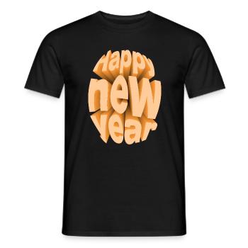 Colorful New Year's Eve Festiving Design - Men's T-Shirt - black - Front - AI Model Male 178 light (178cm)