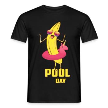 Cool Pool Banana - Men's T-Shirt - black - Front - AI Model Male 178 light (178cm)