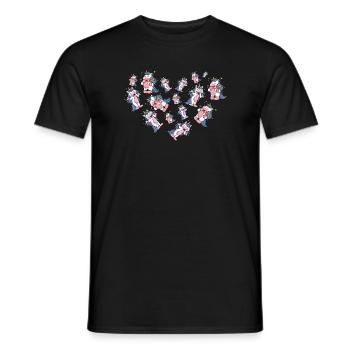 Unicorn Heart Fantasy Animal Love Gift Unicorn - Men's T-Shirt - black - Front - AI Model Male 178 light (178cm)