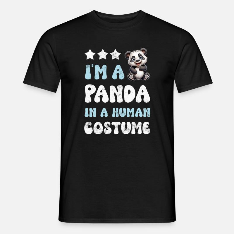 Panda Panda Bear - Men’s T-shirt - black